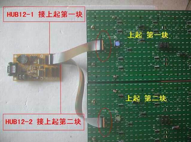 洪海廣告led顯示屏之控制卡與單元板排線連接圖三